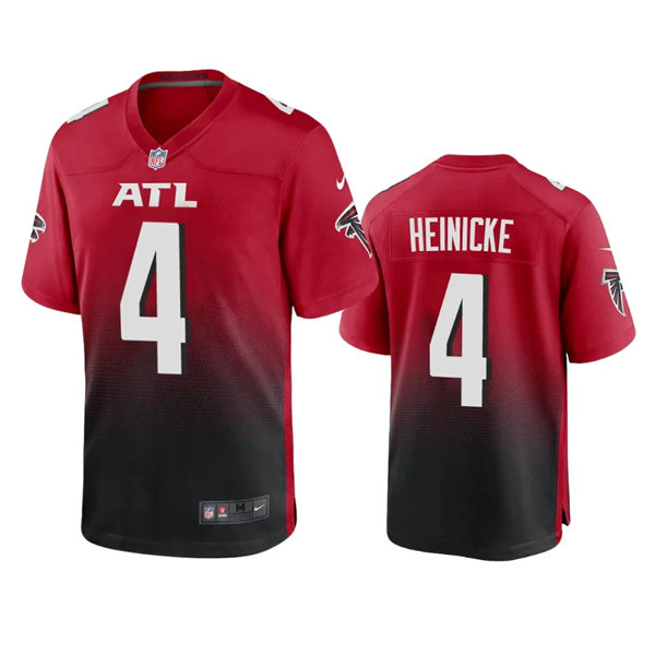 Men's Atlanta Falcons #4 Taylor Heinicke Nike Red 2nd Alternate Vapor Limited Jersey