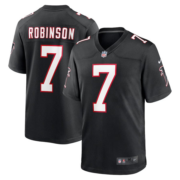 Men's Atlanta Falcons #7 Bijan Robinson Nike Black Throwback Limited Jersey