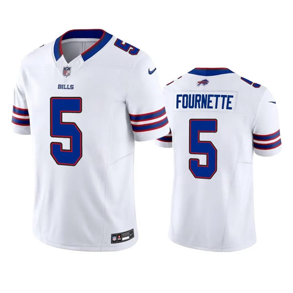 Mens Buffalo Bills #5 Leonard Fournette Nike White 2023 Vapor F.U.S.E. Limited Jersey