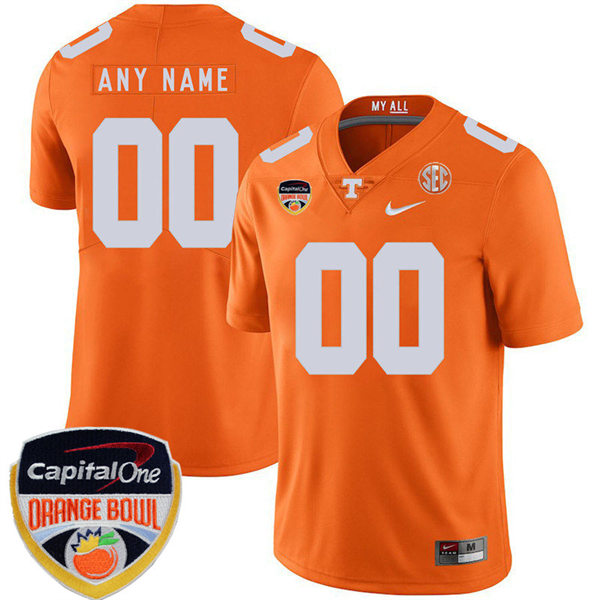 Men's Youth Tennessee Volunteers Custom College Football 2022 Capital One Orange Bowl Game Jersey Orange