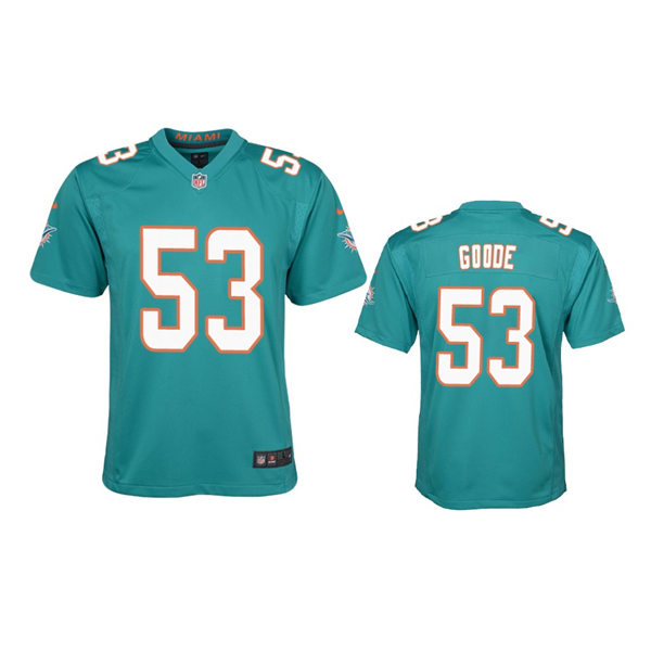 Youth Miami Dolphins #53 Cameron Goode Nike Aqua Limited Jersey