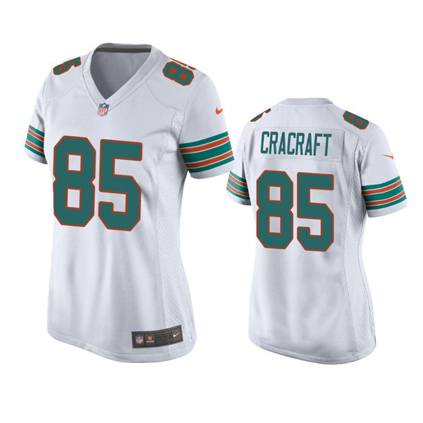 Womens Miami Dolphins #85 River Cracraft Nike White Retro Alternate Limited Jersey