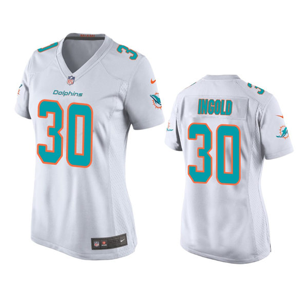 Women's Miami Dolphins #30 Alec Ingold Nike White Limited Jersey
