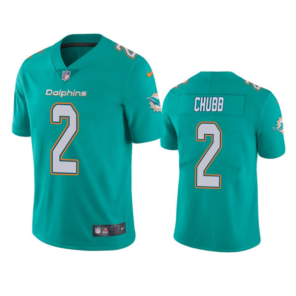 Mens Miami Dolphins #2 Bradley Chubb Nike Aqua Vapor Limited Player Jersey