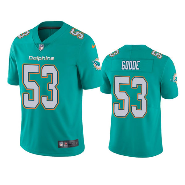 Mens Miami Dolphins #53 Cameron Goode Nike Aqua Vapor Limited Player Jersey