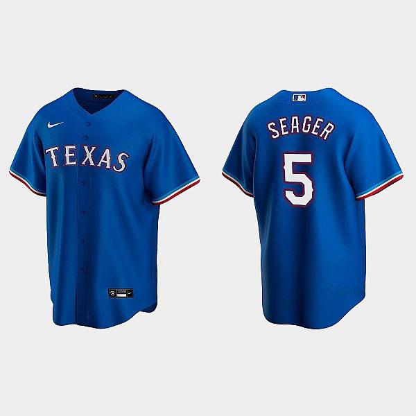 Youth Texas Rangers #5 Corey Seager Nike Royal Alternate Cool Base Player Jersey