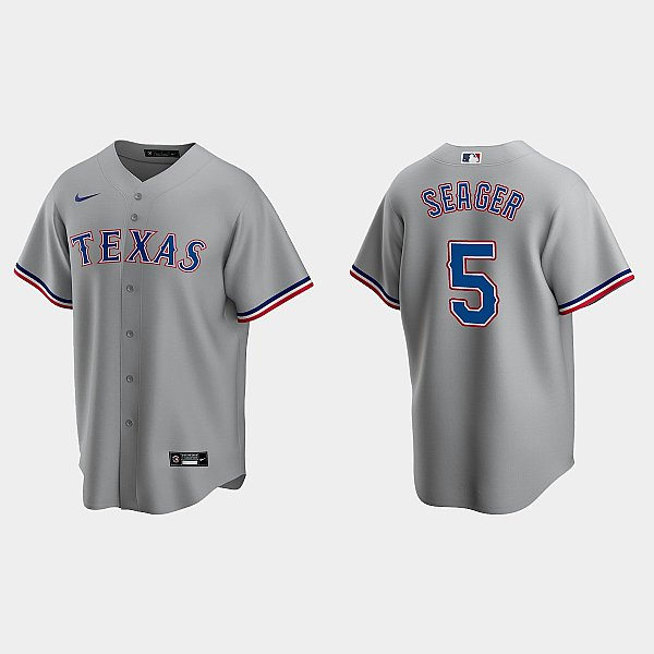 Youth Texas Rangers #5 Corey Seager Nike Road Gray CoolBase Jersey