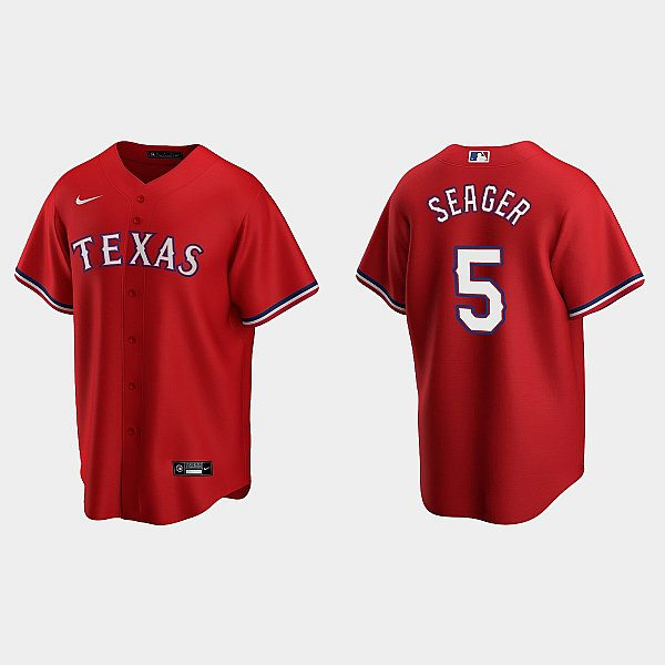 Youth Texas Rangers #5 Corey Seager Nike Scarlet Alternate CoolBase Jersey