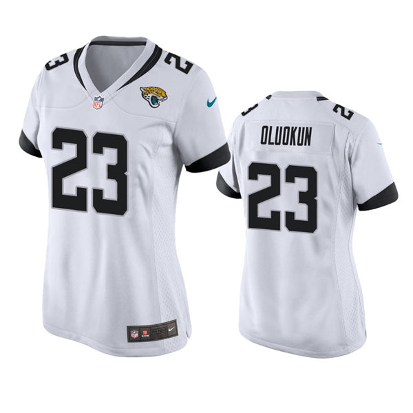 Womens Jacksonville Jaguars #23 Foyesade Oluokun Nike White Limited Jersey