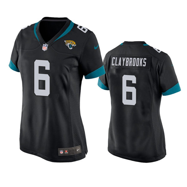 Womens Jacksonville Jaguars #6 Chris Claybrooks Nike Black Limited Jersey
