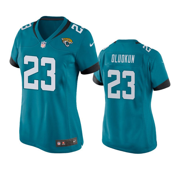 Womens Jacksonville Jaguars #23 Foyesade Oluokun Nike Teal Alternate Limited Jersey