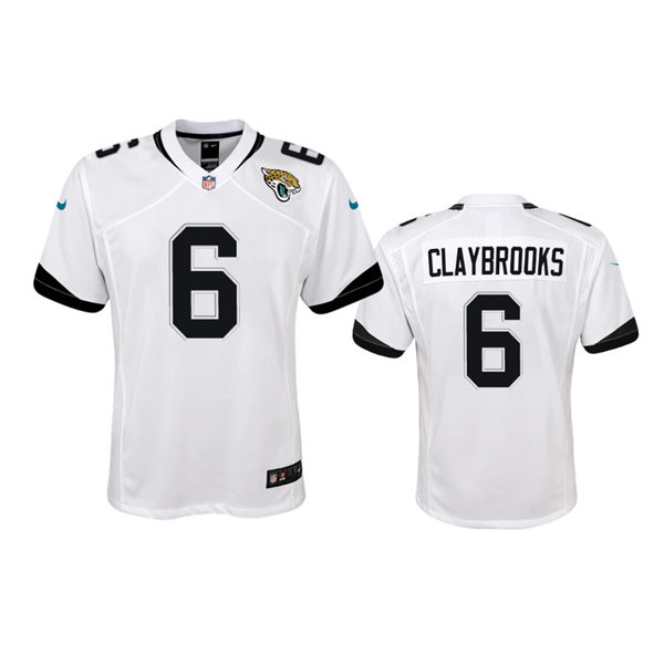Youth Jacksonville Jaguars #6 Chris Claybrooks Nike White Limited Jersey