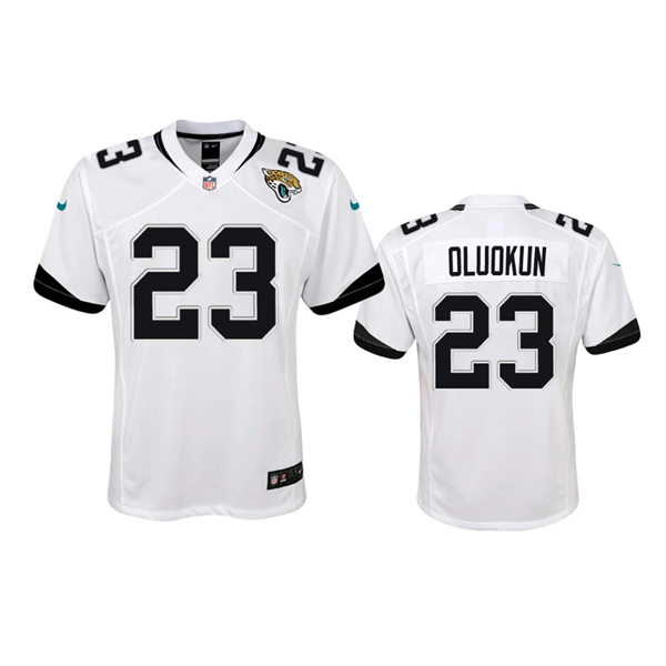 Youth Jacksonville Jaguars #23 Foyesade Oluokun Nike White Limited Jersey