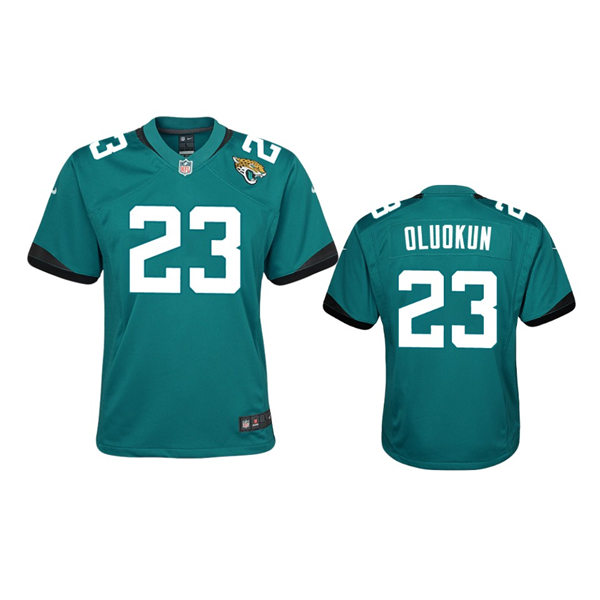 Youth Jacksonville Jaguars #23 Foyesade Oluokun Nike Teal Alternate Limited Jersey