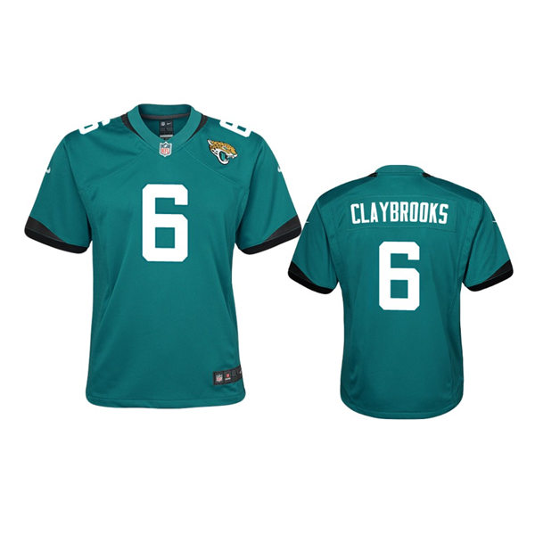 Youth Jacksonville Jaguars #6 Chris Claybrooks Nike Teal Alternate Limited Jersey