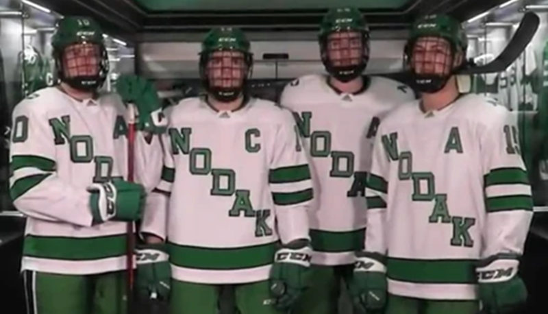 Mens Youth North Dakota Fighting Hawks Custom 2022  White NODAK College Hockey Jersey