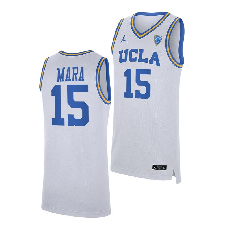 Mens Youth UCLA Bruins #15 Aday Mara White College Basketball Game Jersey