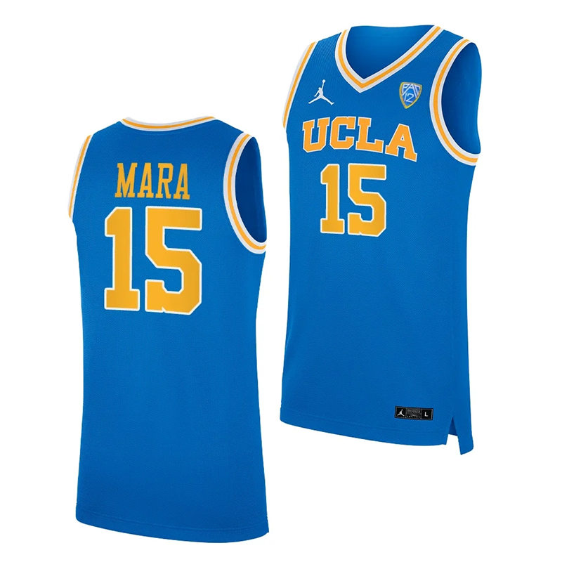 Mens Youth UCLA Bruins #15 Aday Mara Blue College Basketball Game Jersey