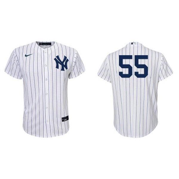 Youth New York Yankees #55 Carlos Rodon White Home Cool Base Jersey