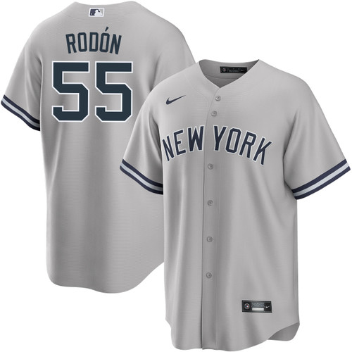 Youth New York Yankees #55 Carlos Rodon Road Gray with Name Cool Base Jersey