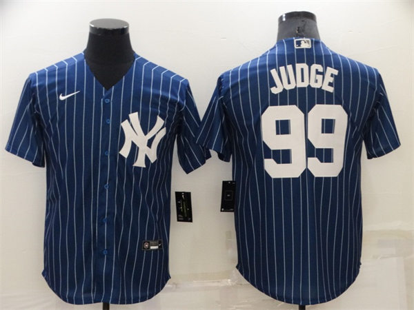 Mens New York Yankees #99 Aaron Judge Nike Navy Pinstripe Cooperstown Collection Jersey