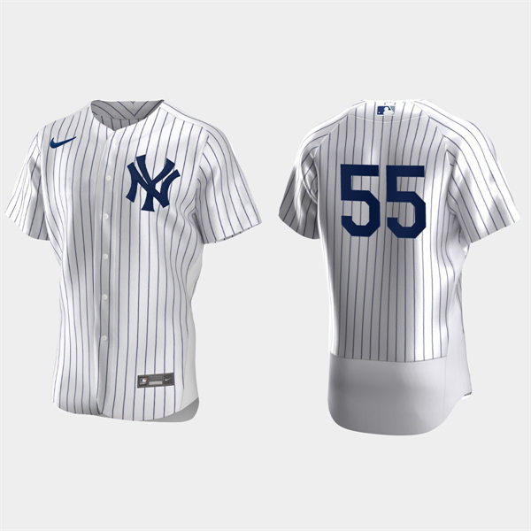 Men's New York Yankees #55 Carlos Rodon White Home FlexBase Player Jersey