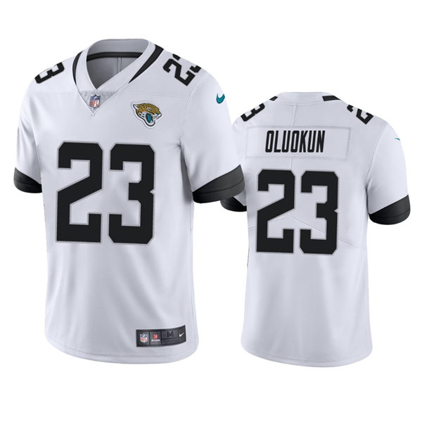 Mens Jacksonville Jaguars #23 Foyesade Oluokun Nike White Vapor Untouchable Limited Jersey
