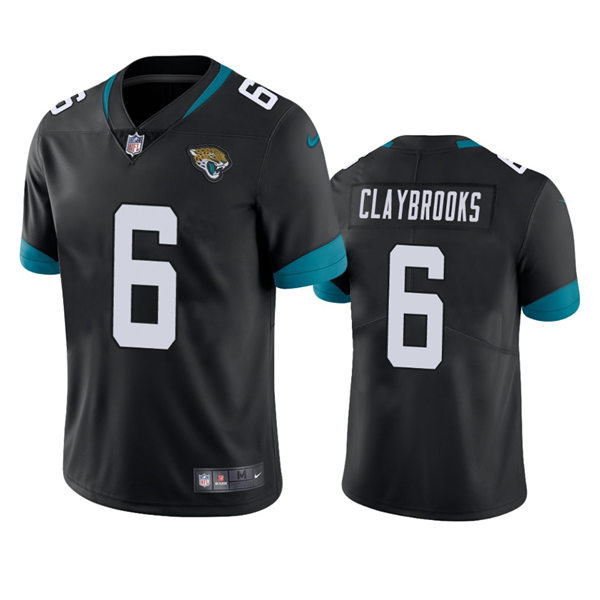 Mens Jacksonville Jaguars #6 Chris Claybrooks Nike Black Vapor Untouchable Limited Jersey