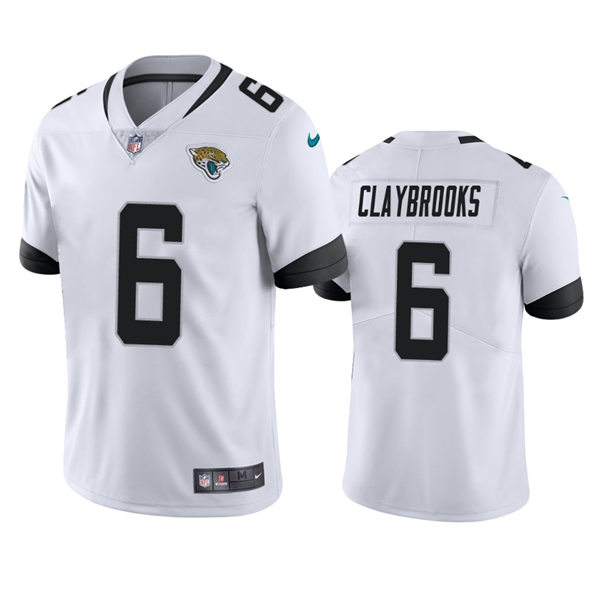 Mens Jacksonville Jaguars #6 Chris Claybrooks Nike White Vapor Untouchable Limited Jersey
