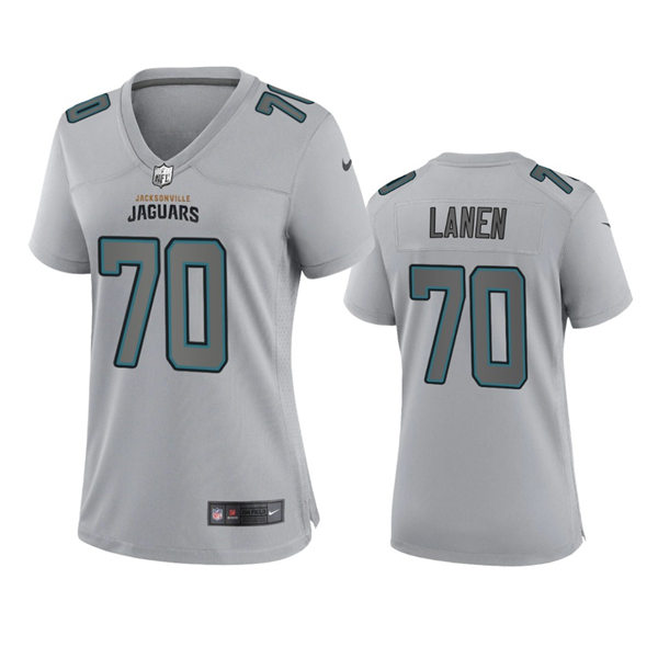 Women's Jacksonville Jaguars #70 Cole Van Lanen Gray Atmosphere Fashion Game Jersey