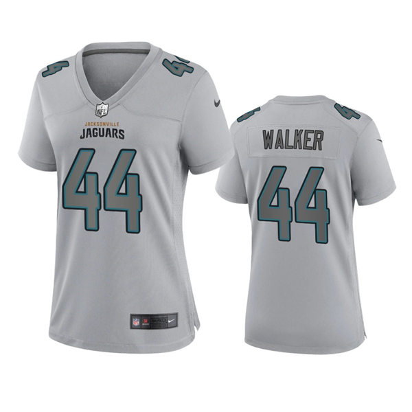 Women's Jacksonville Jaguars #44 Travon Walker Gray Atmosphere Fashion Game Jersey