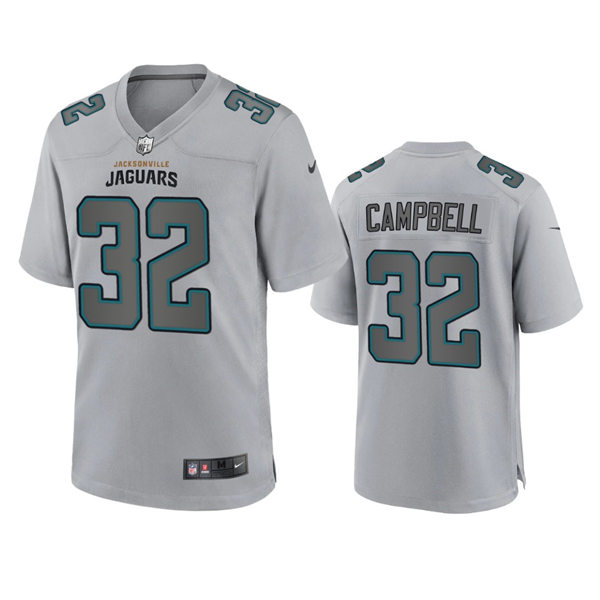 Mens Jacksonville Jaguars #32 Tyson Campbell Gray Atmosphere Fashion Game Jersey