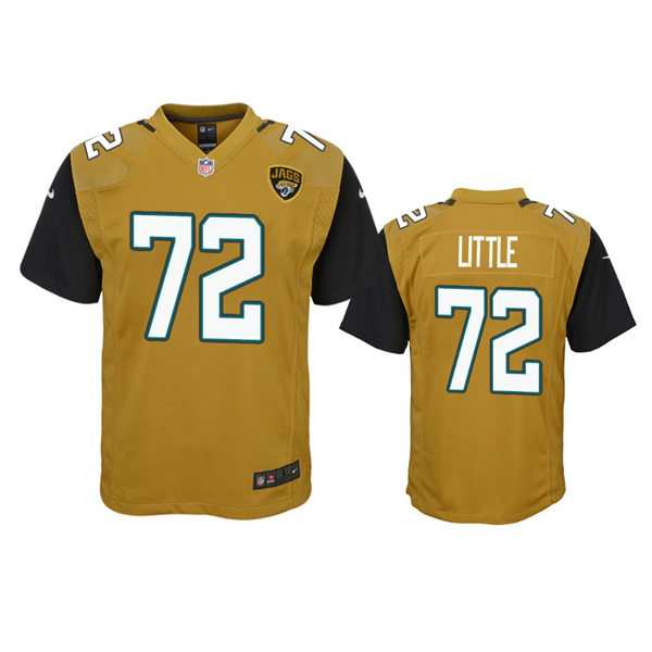 Youth Jacksonville Jaguars #72 Walker Little Nike Bold Gold Color Rush Limited Jersey