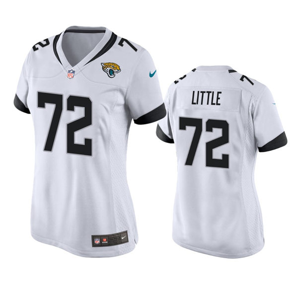 Womens Jacksonville Jaguars #72 Walker Little Nike White Limited Jersey