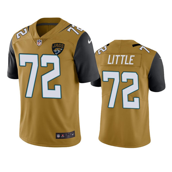 Mens Jacksonville Jaguars #72 Walker Little Nike Bold Gold Color Rush Limited Jersey(2)