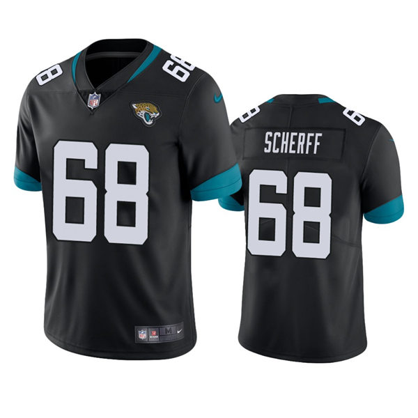 Mens Jacksonville Jaguars #68 Brandon Scherff Nike Black Vapor Untouchable Limited Jersey(1)