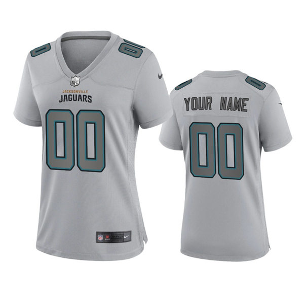 Women's Jacksonville Jaguars Custom Gray Atmosphere Fashion Game Jersey