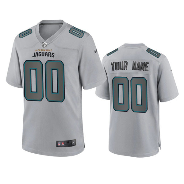 Mens Youth Jacksonville Jaguars Custom Gray Atmosphere Fashion Game Jersey