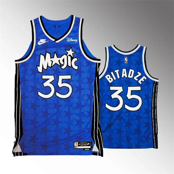 Men's Orlando Magic #35 Goga Bitadze 2023-24 Classic Edition Jersey - Blue