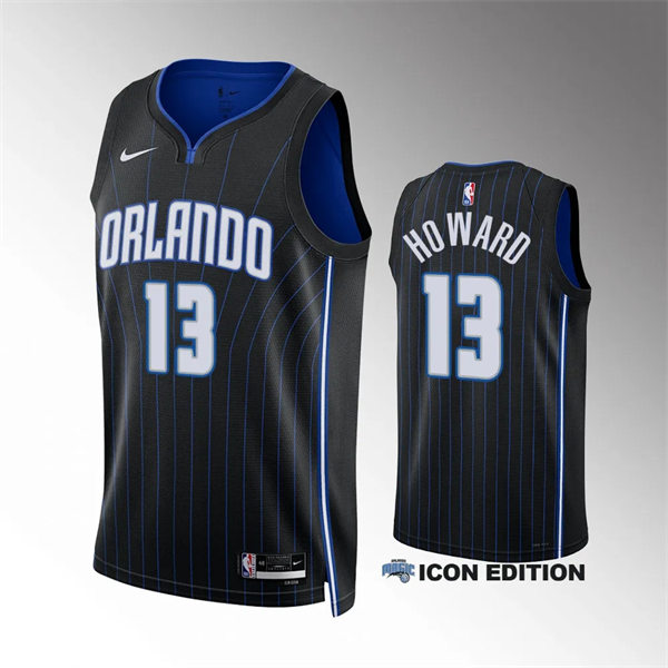 Men's Orlando Magic #13 Jett Howard Black Icon Edition Player Jersey