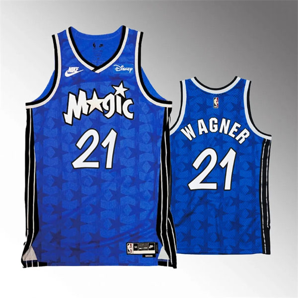 Men's Orlando Magic #21 Moritz Wagner 2023-24 Classic Edition Jersey - Blue