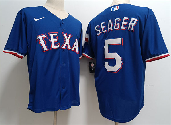 Mens Texas Rangers #5 Corey Seager Nike Royal Alternate CoolBase Jersey