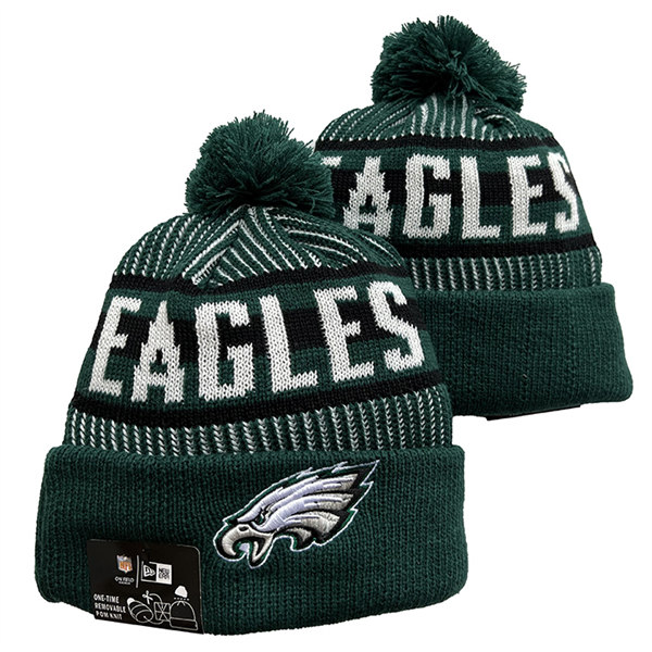 Philadelphia Eagles Cuffed Pom Knit Hat YD23110701 (6)