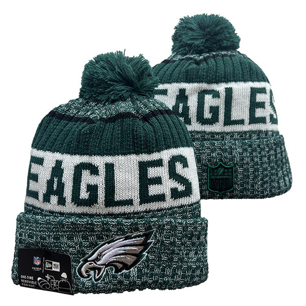 Philadelphia Eagles Cuffed Pom Knit Hat YD23110701 (2)