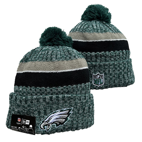 Philadelphia Eagles Cuffed Pom Knit Hat YD23110701 (1)