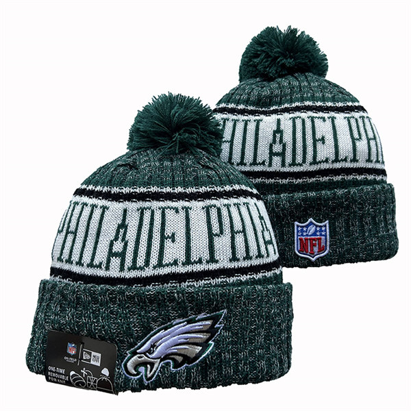 Philadelphia Eagles Cuffed Pom Knit Hat YD23110701 (11)