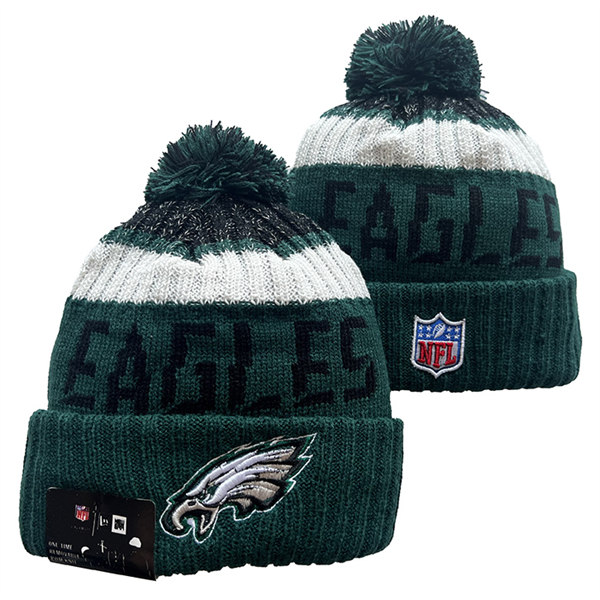 Philadelphia Eagles Cuffed Pom Knit Hat YD23110701 (8)