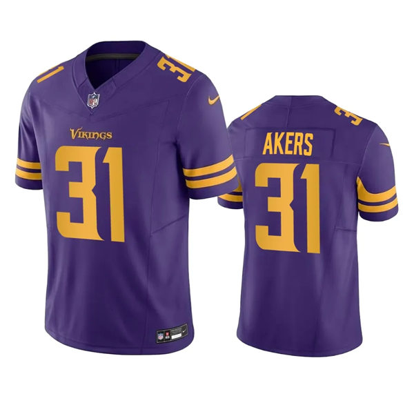 Mens Minnesota Vikings #31 Cam Akers Purple Vapor F.U.S.E. Limited Jersey
