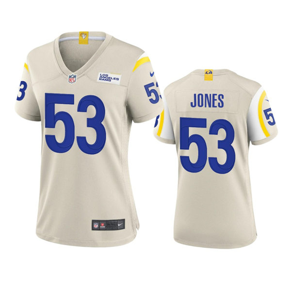 Womens Los Angeles Rams #53 Ernest Jones Nike Bone Limited Jersey