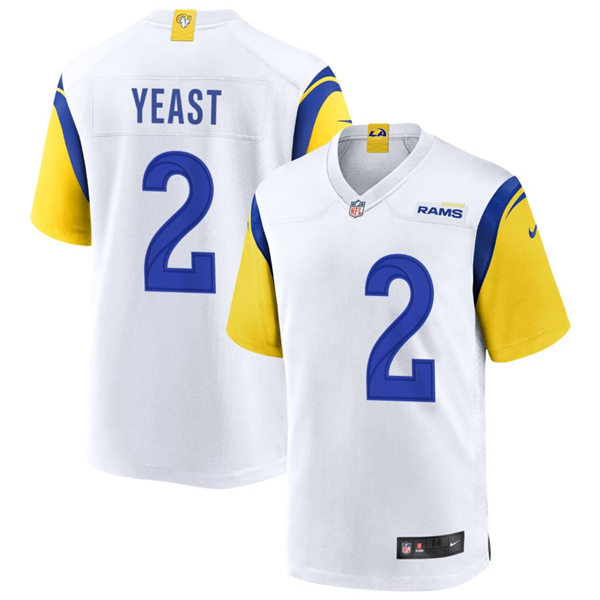 Mens Los Angeles Rams #2 Russ Yeast Nike White Alternate Vapor Limited Jersey